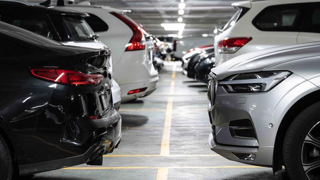 SYDNEY, AUSTRALIA - NewsWire Photos May 17, 2021: Vehicles parked in a car park in the Domain, Sydney.Picture: NCA NewsWire / James Gourley