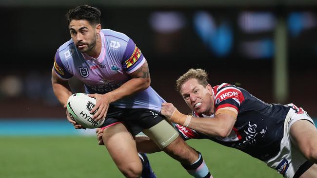 Shaun Johnson looms as one of the biggest off-contract targets for the 2022 season, with teams now able to approach the off-contract star. Picture: Getty Images.