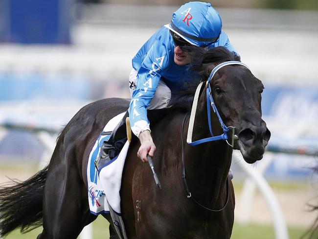 $450,000: Fontein Ruby wins the Caulfield Classic. Picture: Wayne Ludbey