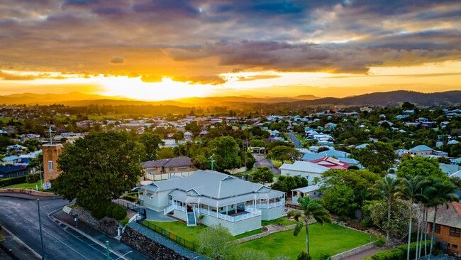 The property on 24 Amy Street is the highest point in the Gympie CBD. Pic: Ray White Gympie.