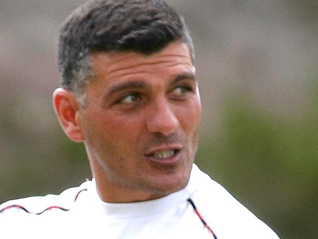 Coach John Aloisi. Brisbane Roar training at Griffith University at Mt Gravatt in Brisbane. Pic Peter Wallis