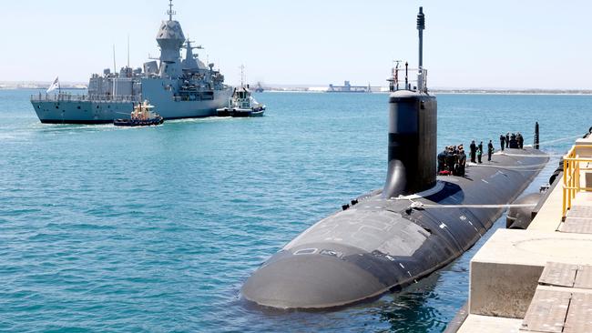 United States Navy Virginia Class submarine USS Mississippi arrives at Fleet Base West, Rockingham, Western Australia for a routine port visit.