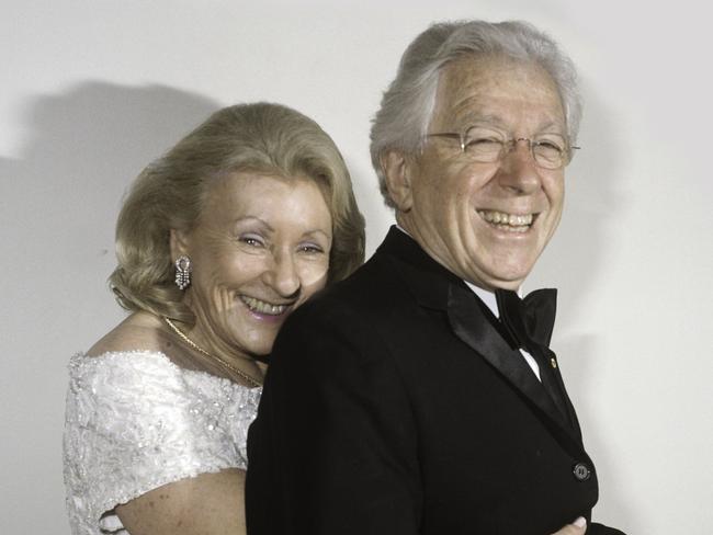 Westfield founder and chairman Frank Lowy with his wife Shirley once featured in an episode of the ABC TV program 'Family Confidential'. Picture: Supplied