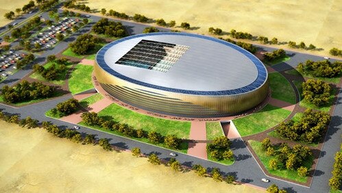 Artist impression of a proposed multi-use stadium designed by Egyptian architect Mohamed EL Brombaly.