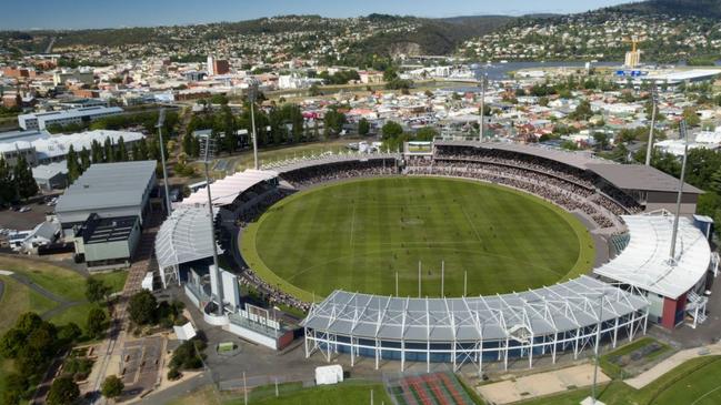 Work has begun on upgrades at UTAS Stadium. Picture: Supplied