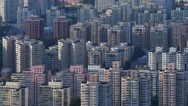 Analysts estimate that construction has been halted on about 13 million apartments in China during the past year. Picture: AFP