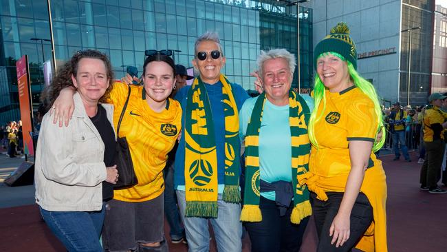 Fans ahead of the World Cup Matilda's v Sweden match at Suncorp Stadium. Photo - Stephen Archer