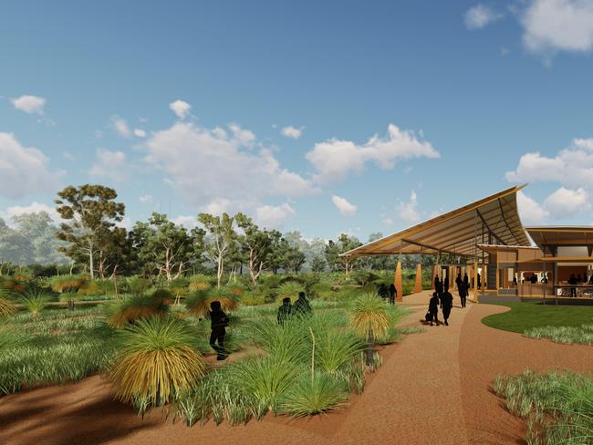 Artist's impressions of the new Flinders Chase Visitor Centre on Kangaroo Island.  Picture: Troppo Architects