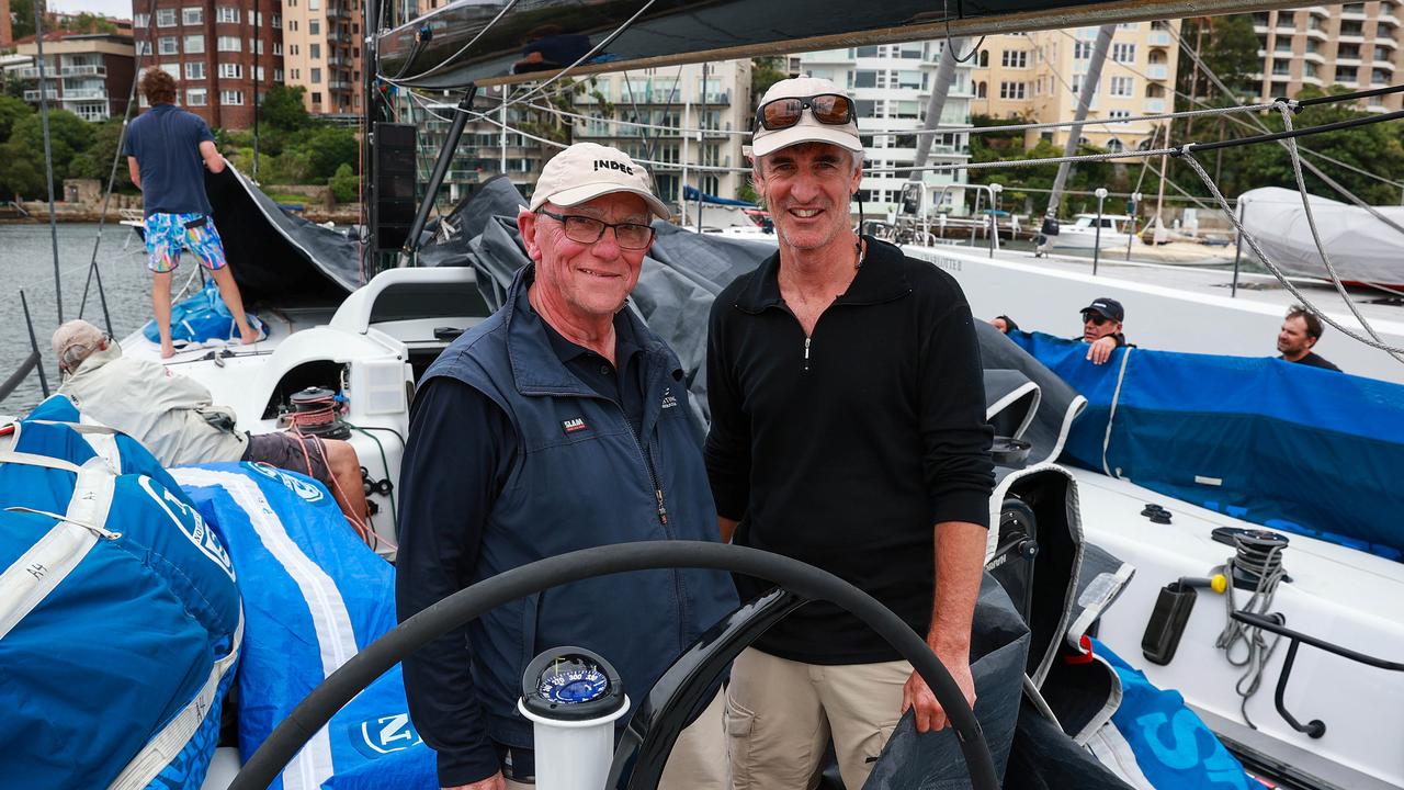 David Gotze, owner, and David Allen, sailing master, of No Limit, at the Cruising Yacht Club of Australia. Pic: Justin Lloyd.