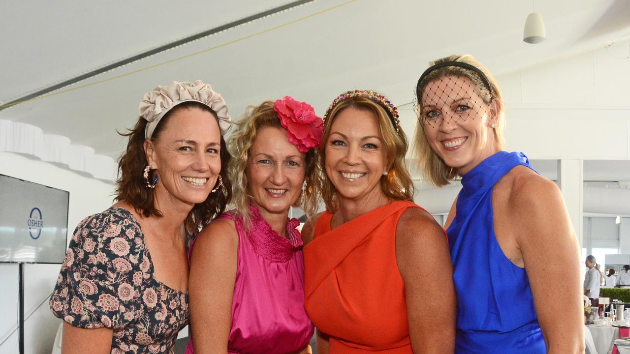 Megan Anderson, Simone Thompson, Sarah Cox and Catherine Cox at Fillies On Track at GCTC, Bundall. Pic: Regina King