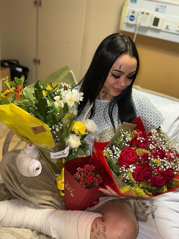 Brazilian mum Luna Ambrozevicius Abrahao, 22, was stabbed nine times during a live stream. Photo: Instagram