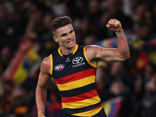 Ben Keays has been one of Adelaide’s recruiting success stories. Picture: James Elsby/AFL Photos via Getty Images