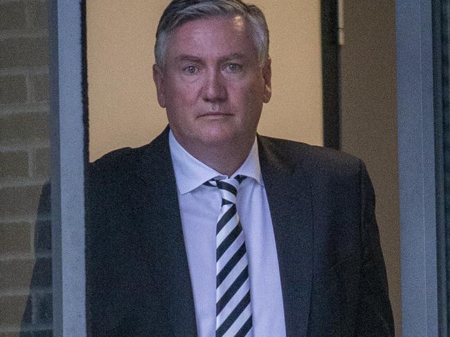 Eddie McGuire leaving the Collingwood AGM tonight.Picture by Wayne Taylor 2nd February 2021