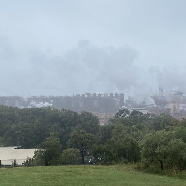 A view of Gladstone's Queensland Alumina Ltd from a lookout on Wednesday morning, ahead of more heavy rainfall on Wednesday evening. Picture: Nilsson Jones