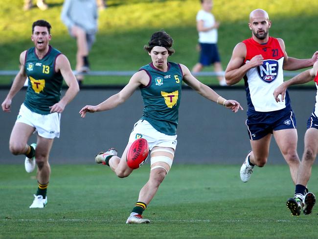 Jay Lockhart plying for Tasmania. Picture: PATRICK GEE