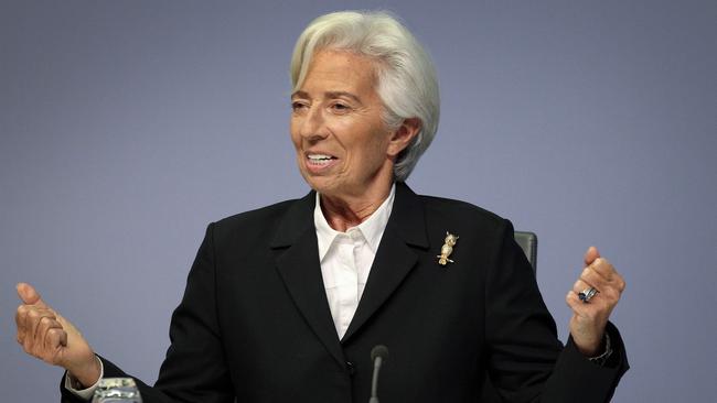 The ECB’s Christine Lagarde. Picture: AFP