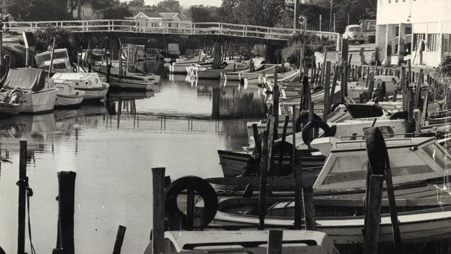 Fishing boats in Kannanook Creek, circa 1966.