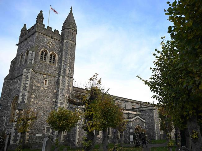 The church where the funeral service of the late One Direction singer Liam Payne is set to take place. Picture: Justin Tallis/AFP