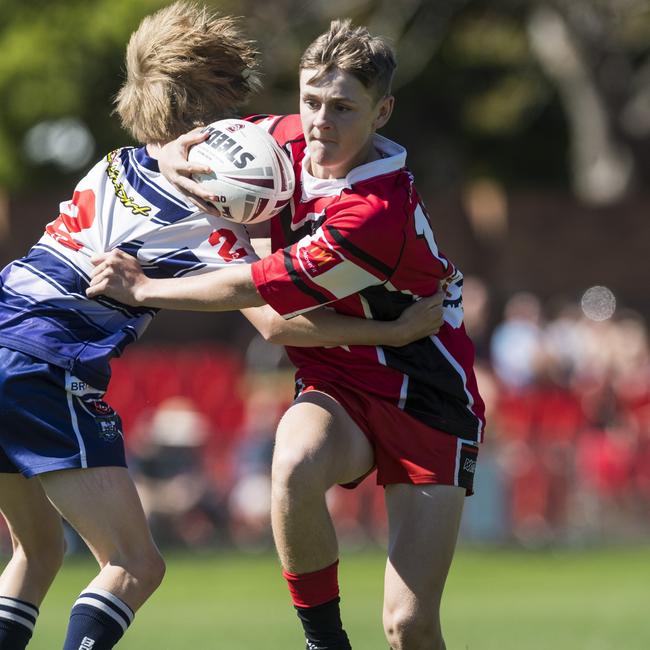 Chevy Ryan is a Valleys junior from Toowoomba. He is pictured on the move during the 2021 under-13s season. Picture: Kevin Farmer