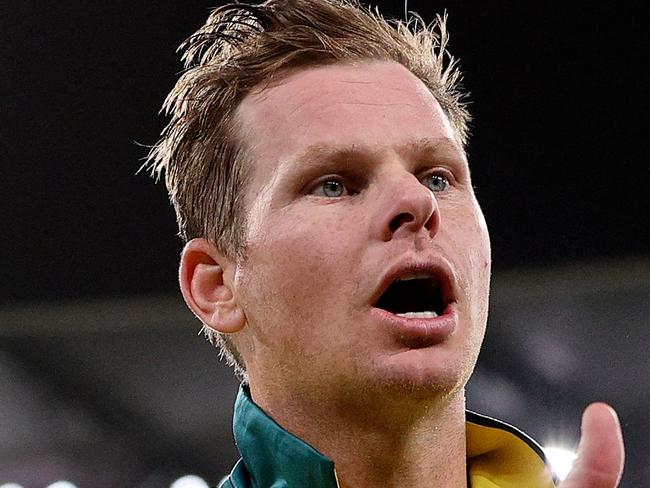 Australia's Steve Smith waves to the fans during the first one-day international (ODI) cricket match between Australia and the West Indies at the Melbourne Cricket Ground (MCG) in Melbourne on February 2, 2024. (Photo by Martin KEEP / AFP) / -- IMAGE RESTRICTED TO EDITORIAL USE - STRICTLY NO COMMERCIAL USE --