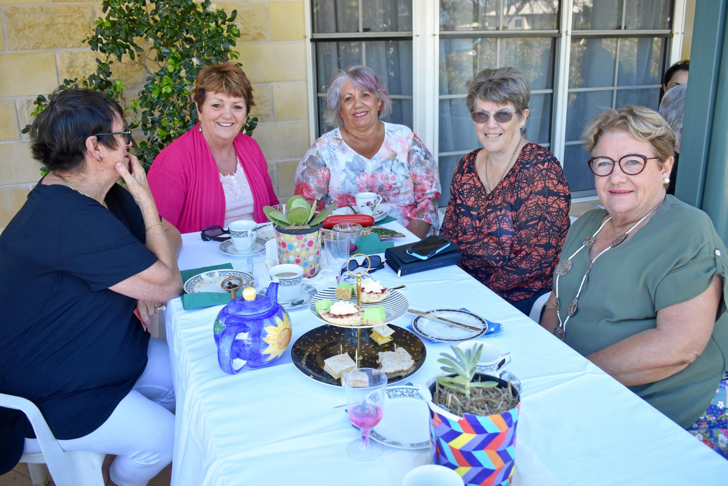 Jeanie Clifford, Lyn Mahoney, Elaine Ferrier, Jan Bietz and Heather Moore. Picture: Jorja McDonnell