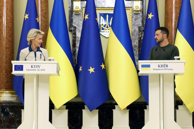 Von der Leyen vowed to support Ukraine ahead of a third winter of war with Russia