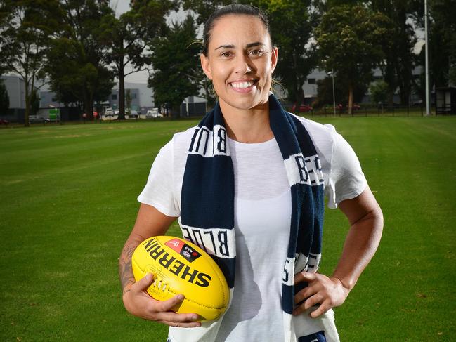 Carlton’s Kirby Bentley wants the AFLW to play 20-minute quarters. Picture: Nicki Connolly