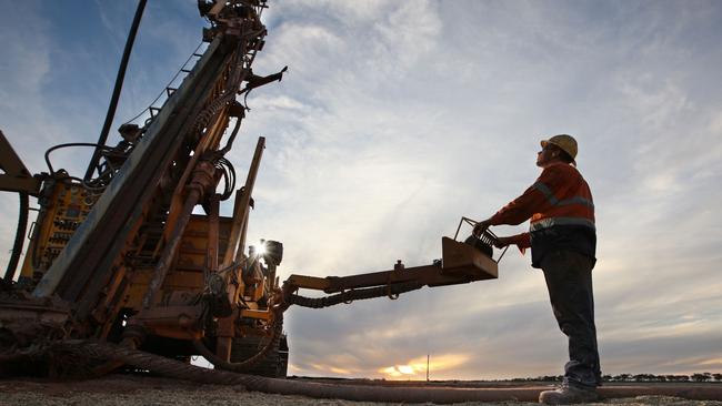 A drill rig at work at the Hillside project.