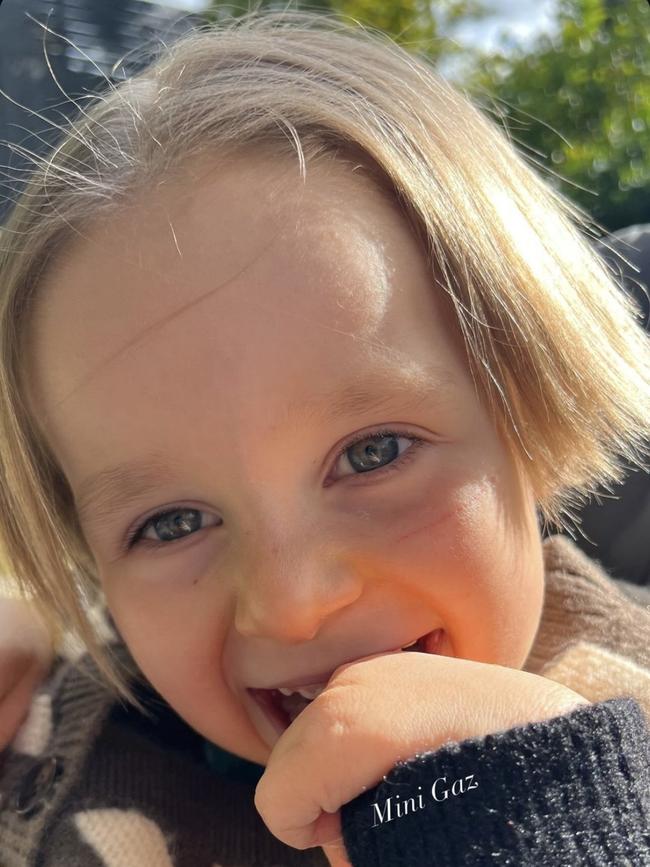 Jordan Ablett has shared a rare photo of her and Geelong champion Gary’s son five-year-old Levi.