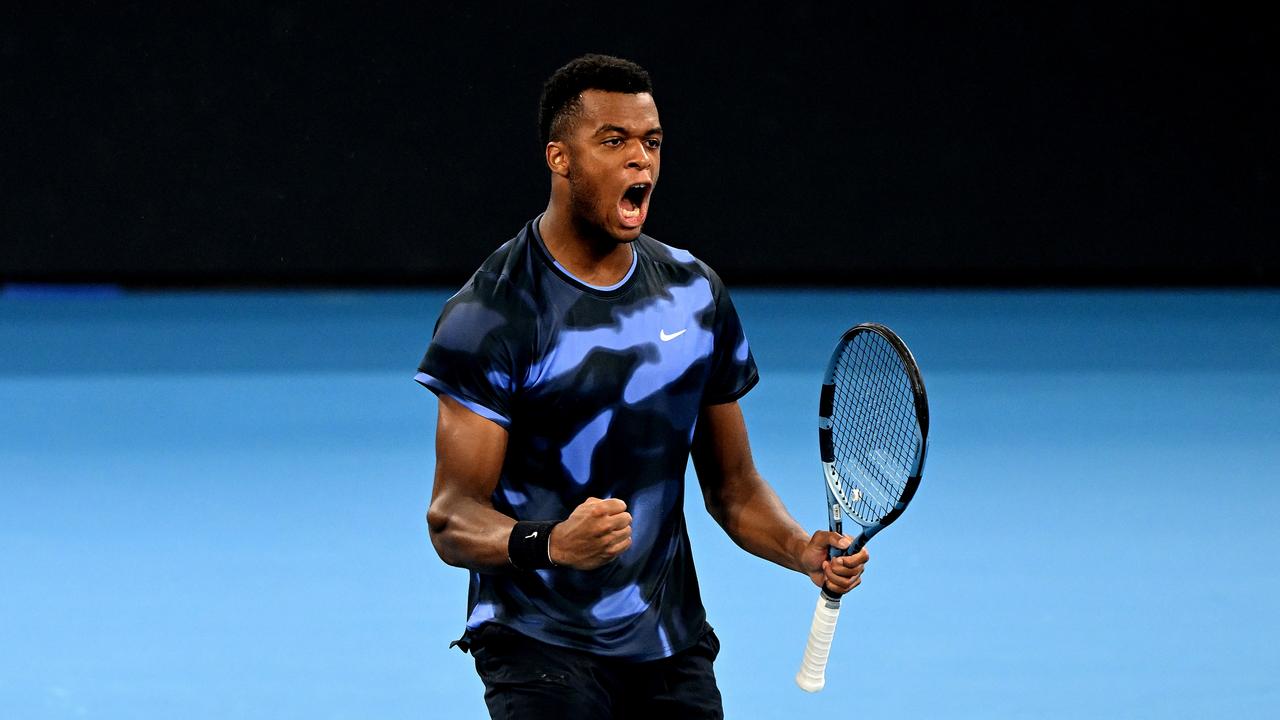 The big serving Giovanni Mpetshi Perricard was too much for Nick Kyrgios to handle. (Photo by Bradley Kanaris/Getty Images)