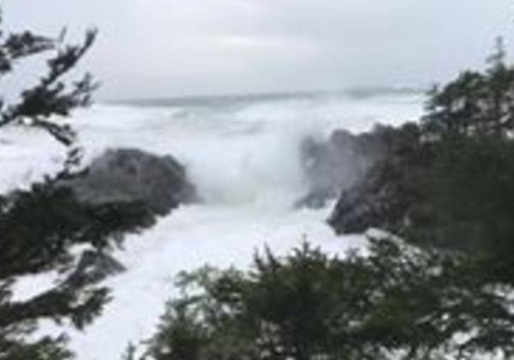 Huge Waves Pound British Columbia's Coastline. Credit - Facebook/Tourism Ucluelet via Storyful