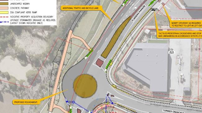 Concept design for Cook Court intersection fix in North Lakes.