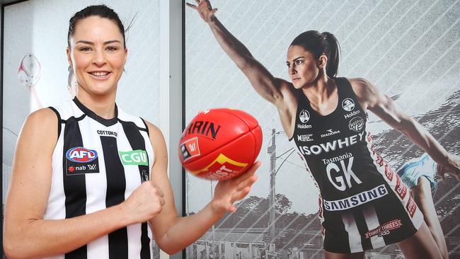 Sharni Layton will make her AFLW debut against Geelong. Picture: Michael Klein