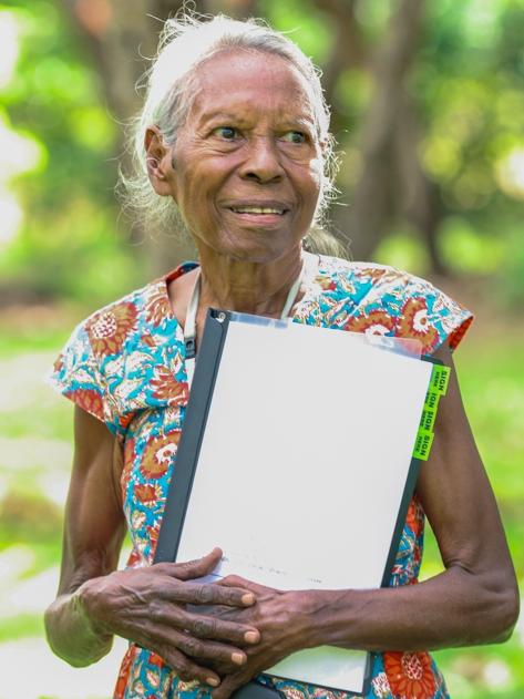 Murumburr elder Violet Lawson at the Kakadu ceremony