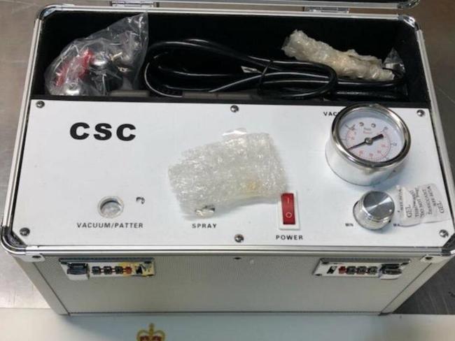 Cocaine was seized from an electric food warmer by Australian Border Force officials. Picture: AFP