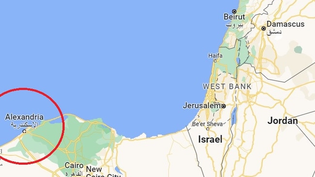 The shooting took place at a tourist hotspot in Alexandria. Egypt borders Israel to its southwest.