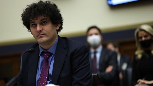 FTX co-founder Sam Bankman-Fried testifies during a hearing before the US House Financial Services Committee in 2021 in Washington. Picture: Getty Images