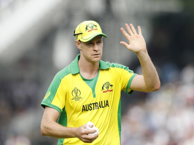 Jason Behrendorff five-for against England swung the match in Australia’s favour. Picture: AP Photo/Alastair Grant