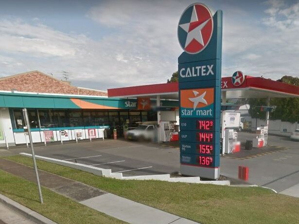 The service station in Wamberal that Malakai Braithwaite attempted to rob with scissors.