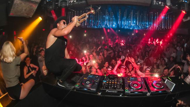 Timmy Trumpet performing at Platinum Nightclub Broadbeach. Photo: Damien Wright.