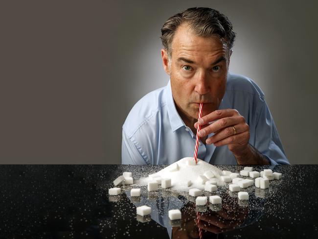 18/3/2020 2020 Australian of the Year, ophthalmologist James Muecke, with evil sugar. Picture MATT TURNER.