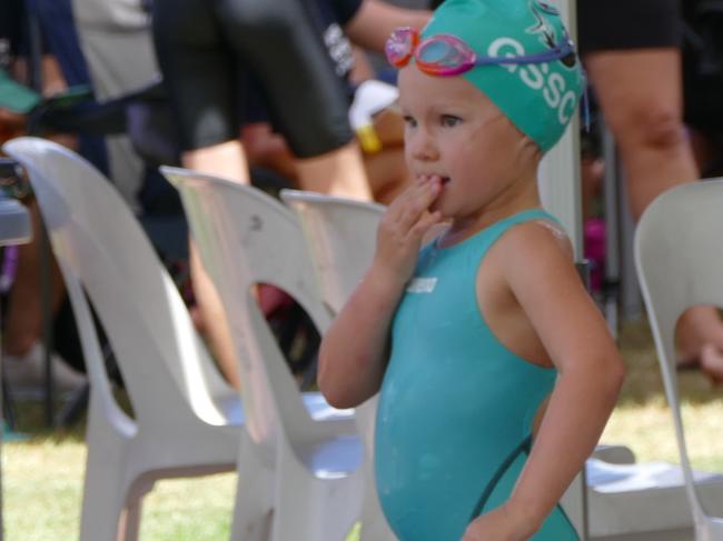 Gladstone South's Ruby Cox won over fans with her swim in the 50m backstroke at the CQ Championships in Rockhampton.