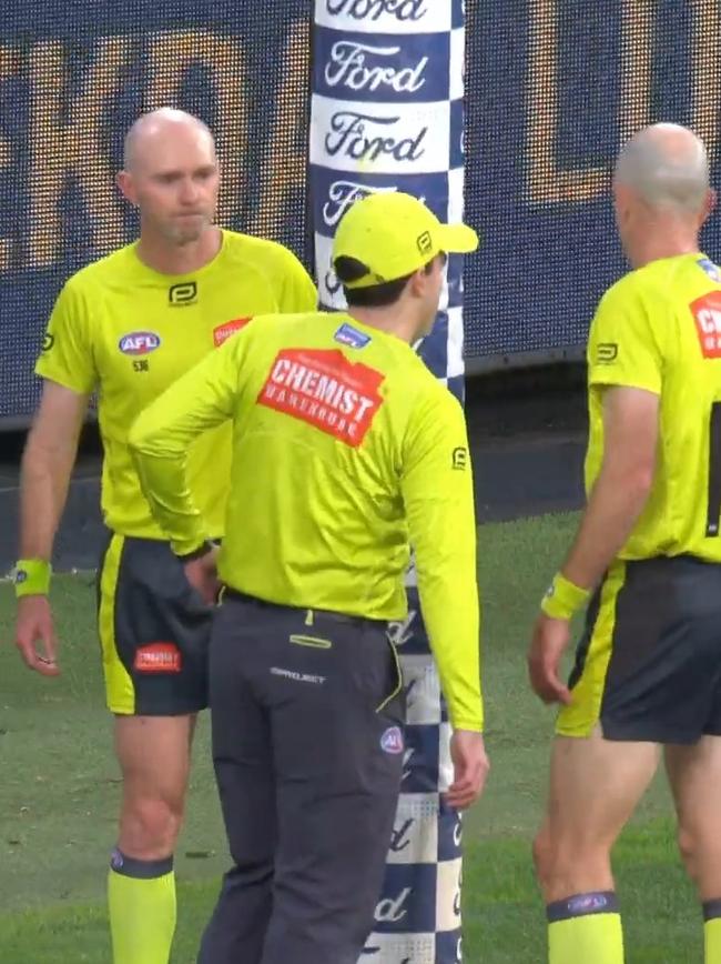 The umpires couldn't decide among themselves.