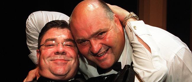  Tasmanian icons David Boon and David Foster when they shaved off their moustaches for charity.