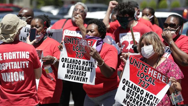 In the last four weeks alone, 30 million Americans have filed jobless claims, which is equivalent to almost 19 per cent of the United States’ labour force. Picture: AP Photo