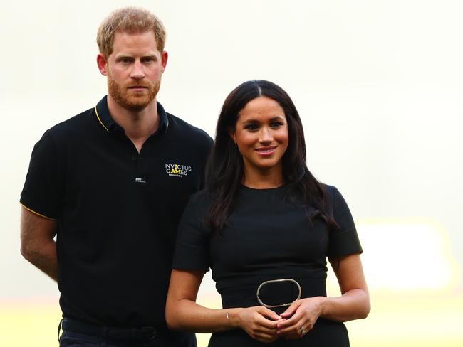 The Duke and Duchess of Sussex, pictured at a baseball match in London on the weekend, are due to tour Africa. Picture: Getty