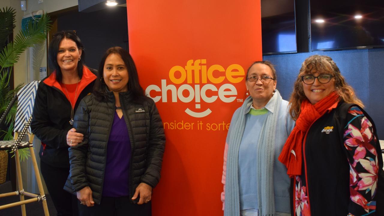 Sally Bertolotti, Maria Stritzel, Susan Wills and Tammy Johnstone at the Dalby Diehards Ladies Long Lunch 2022. Picture: Emily Devon.