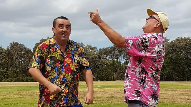 Heatherhill Sixth XI captain Roger "Reggie" Crew (right) tosses the coin with Mornington skipper Michael Voss.