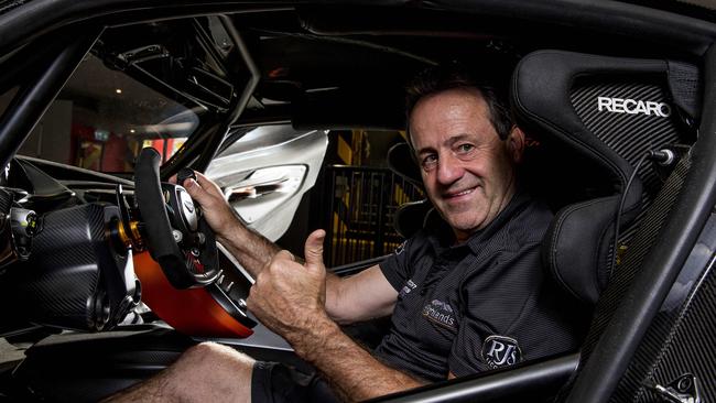 Tony Quinn in his Aston Martin Vulcan, a car limited to 24 in the world, parked at Game Over Gold Coast, Helensvale. Picture: Jerad Williams