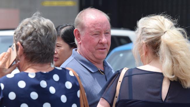 Woodchip Murder case: The brother of murdered man Bruce Saunders outside Maroochydore court.